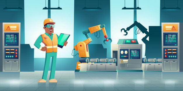 factory with robots - Why use an OEE calculation?